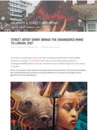 Graffiti Street Article on Sonny's Mural in Croydon, London